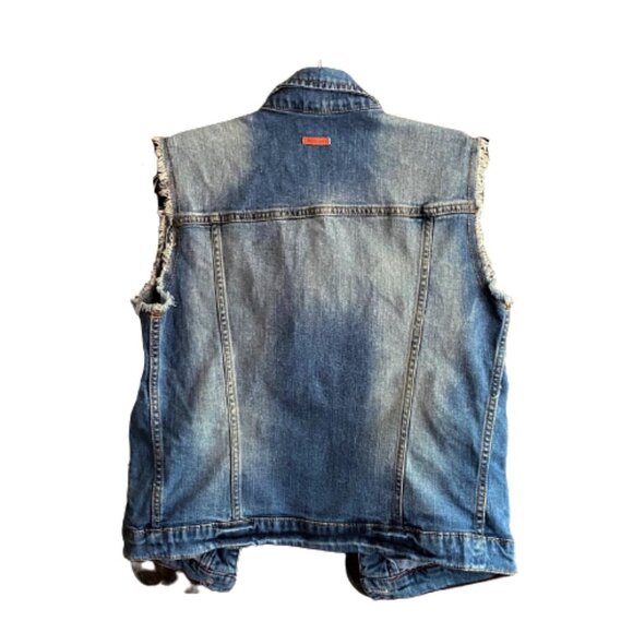 🌼host pick🌼 MNG distressed  frayed denim vest - Picture 2 of 13